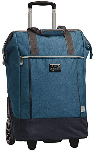 Punta Big Wheel Einkaufsroller Einkaufswagen Shopping Trolley Einkaufstrolley Trolly 10303 + Thermotasche (Two Tone BLAU 0600)