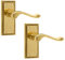 Frelan JG2 Georgian Brass Lever Latch Door Handles 112 x 48mm (2)