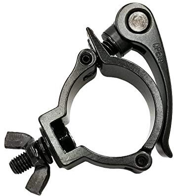 Lichtklemme, Klemmen, 5,1 cm, Traversen-Schnellspann-Halterung, strapazierfähig, 99,8 kg, passend für 48–51 mm Außendurchmesser, Rohr-Traversen, F34, Schwarz