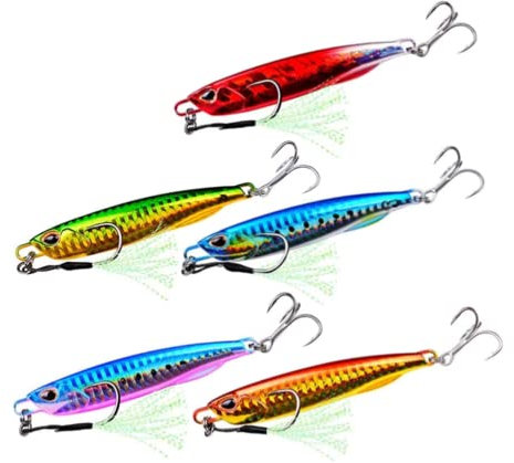 Yonphy Wobbler Set Kunstköder Blinker Angelköder Angeln Jig Köder für Forellen Hecht Barsch Zander, Metall, 20g, 6cm