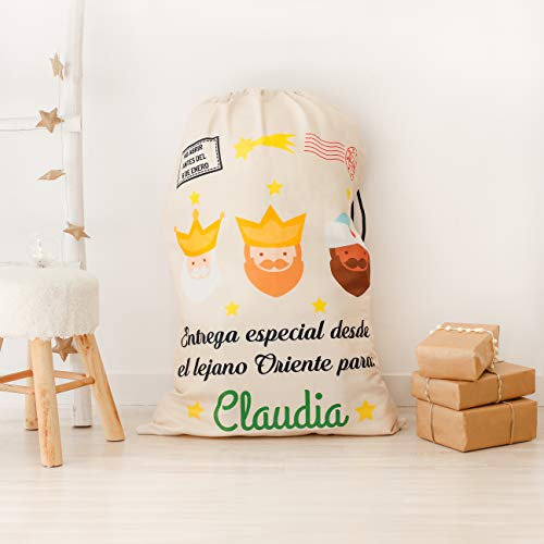 NANNUK Saco Reyes Magos Personalizado para Regalos Navidad