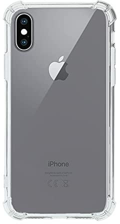 QUITECO Cover Trasparente per iPhone XS/iPhone X, Custodia Resistente in TPU, Anti Urto con Angoli Rinforzati, Protezione Bordi e Antigraffio
