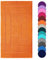 Lashuma Badematte 50x90 cm, London ausgefallener Badläufer groß saugstark Clementinen - Orange