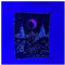 Psychedelic WandtüCher Moon Wolf Psychedelischer Schwarzlicht-Wandteppich, UV-Antwort-Mandala-Neon-Plakat-Wandbehang, Fluoreszierender Wandteppich Mit HD-Druck (Size : 150x100cm)