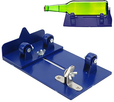 Coupe-bouteille en Verre Coupe-bouteille de Vin Kit de Machine de Bricolage Outil de Coupe de Tête de Coupe au Carbure(Bleu)