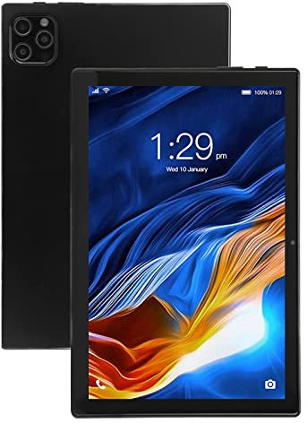10.1 Inch Tablet, Full HD 1080P Tablet, Octa Core Processor, 6GB RAM+128GB ROM, 8MP+13MP Dual Camera, 8000mAh Long Lasting Battery (UK Plug 12V 2A 24W)