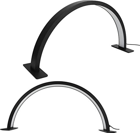 Lampada da Scrivania per Unghie a Mezzaluna, Lampada per Ciglia a LED in Lega di Alluminio da 22 Pollici per Tatuatori, Tecnico delle Unghie, Estetista, Luce a Mezzaluna