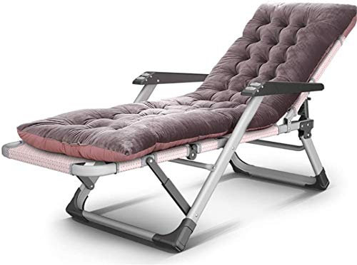 Leichter Liegestuhl für drinnen und draußen, zusammenklappbar, für Büro, Mittagspause, Nickerchen, Einzelstuhl, Garten, Terrasse, Deck, Camping, Strand, Sonnenliege, Belastung 250 kg (Farbe: B)