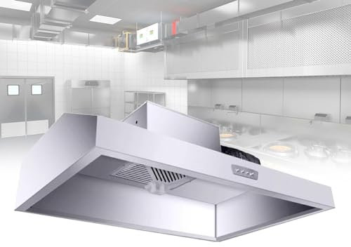 Hotte Commerciale De Hotte D'échappement De Service De Restaurant De Cuisine D'acier Inoxydable For La Cuisine Grande Hotte D'aspiration Murale De Dessus D'aspiration ( Color : 80*60*45 , Size : 880W