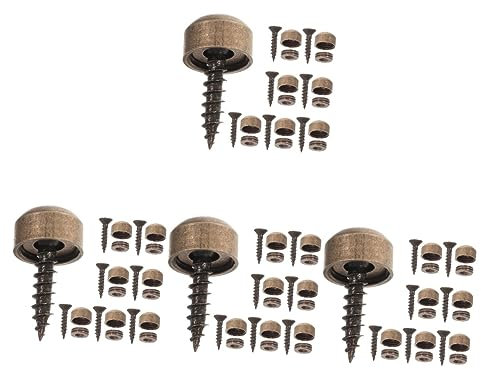 OSALADI 4sets Decorative Cap Screws Self-tapping Mirror Fasteners for Wall Mounting Signage and Home Resistant Screw for Easy Installation