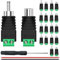 DAOKAI RCA Connector Terminal Adapter Set RCA to AV Male And Female Audio/Video Speaker Wire Solderless Converter for CCTV Security Camera System(20 Pack)
