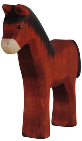 HolzWald - 1828 - Bauernhof, Pferd, Holz, Handarbeit, 13cm x 14cm x 2,5cm