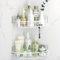 Orimade Corner Shower Caddy Rustproof,Adhesive Shower Shelf No Drilling for Bathroom Storage&Home Decor&Kitchen,2 Pack,White