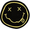 Urbanski Patch Nirvana Smiley zum Aufbügeln 7,5 x 7,8 cm | Aufnäher Applikation Bügelbild