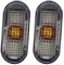 BESTPRICE 2x Blinker seitlich oval rauchgrau ohne Lampenträg ohne Lampenträger