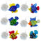 TWEW Lot de 6 poissons flottants en verre coloré pour décoration d'aquarium