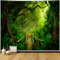 Bishilin Wall Tapestry Wald, Wandteppich Natur 350x256 Grün Tapisserie Wandbehang Kinderzimmer Schlafzimmer Wohnzimmer