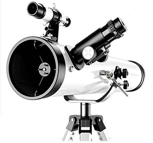 Teleskope für die Astronomie, 700 mm Brennweite, astronomisches Teleskop, einstellbar, ideales Teleskop für Anfänger, Kinder und Erwachsene mit Stativ und Telefonhalterung, gut (Schwarz D) (Vit E