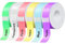 6 Rollen Etikettenhersteller-Band, 12 x 40 mm Thermo-Etikettenband, Etikettierpapier für Etikettendrucker P15/D30, 990 Etiketten/6 Rolle(bunt+transparent)