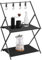 Navaris Armario Camping - Estanteria Plegable de Aluminio - Armarios Camping con 2 Estantes para Camper Furgoneta - con Bolsa Transporte y Ganchos - Muebles de Cocina para Camping