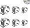 6 Stück Gelenkbolzenschelle Edelstahl, Schlauchschellen Edelstahl 304 Schlauchklemmen Set 29-31mm 36-39mm 48-51mm für Nutzen am Auspuff Schlauch Wasserrohr Befestigung Schellen