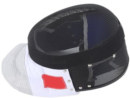Phefop Fechttrainer-Maske, Schwarze Fechtschutzausrüstung, Leichter Aufprallschutz mit gepolstertem Latz für tägliches Training und Wettkampf