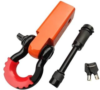 Grillo ad anello a D Gancio di traino for rimorchio con grillo da 18000 libbre e 2 pollici, grilli for gancio di traino 4X4(Style 1)