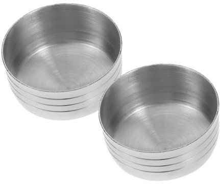 VICASKY 2pcs Stainless Steel Shaker Lid Non-Leaking Cup Lids Reusable Cocktail Shaker Covers for Home Bar Supplies