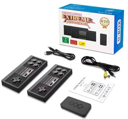 Generico Extreme Mini Game Box (console di gioco) - Controller wireless AV-OUT Plug and Play, 620 giochi in 1 integrati, plug and play retrò regalo di natale compleanno 8 bit