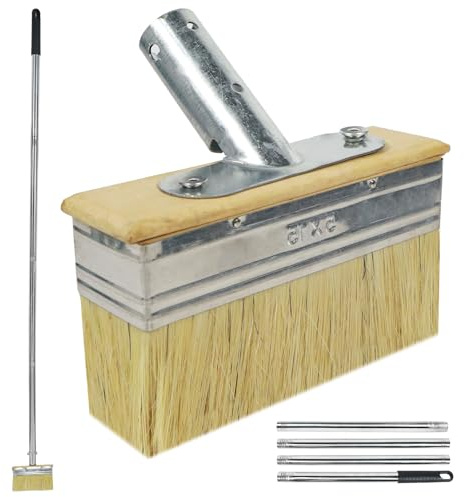 59 Long Handled Decking Paint Brush, Fence Paint Brush,Deck Stain Applicator Brush for Wood, Masonry, Deck, Fence, Wall and Shed