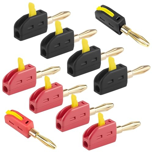 Lot de 10 fiches bananes de 4 mm pour haut-parleur, fiche banane 32 A