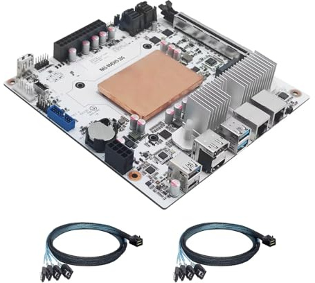 Glovary NAS Motherboard Ryzen 7 8845HS (8C16T), 8 Bay Mini ITX Server Mainboard, Barebone, 2 x10GB LAN, 2 xDDR5, 2 xNVMe(PCIe4.0 x4), 2SFF-8643, PCIe x16, USB4 40Gbps, 3USB3.2, 3 Display