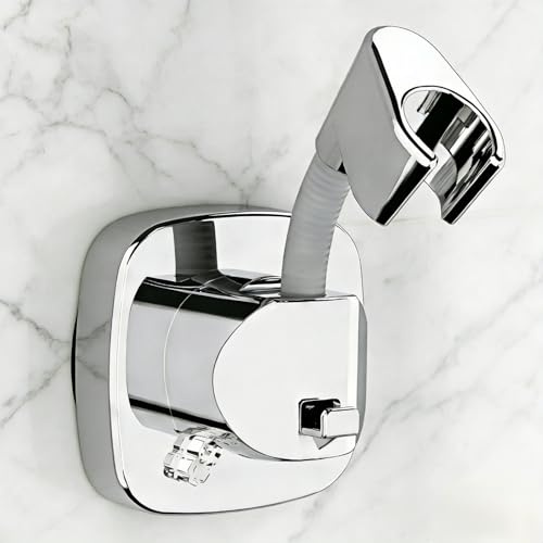 360° Swivel Shower Head Holder with Strong Removable Suction Cup | 10kg Load Capacity, Tool-Free Installation in Seconds Removable and Rustproof Shower Bracket with Chrome Polished for Bathroom