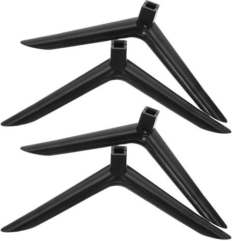 Abaodam TV Stand Legs Replacement Plastic Brackets for Tabletop 24 Inch TVs 2 Pairs with Screws Stable Support Design for Offices and Home