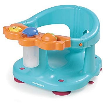Foppapedretti, Tuffetto, asiento de baño, 30 x 38,5 x 24,5 cm, 870 g, para niños hasta 13 kg, naranja y azul