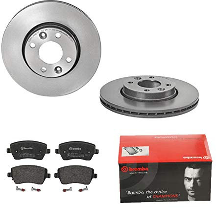 BREMBO BREMSSCHEIBEN COATED Ø260mm + BREMSBELÄGE VORNE FÜR NISSAN MICRA 3
