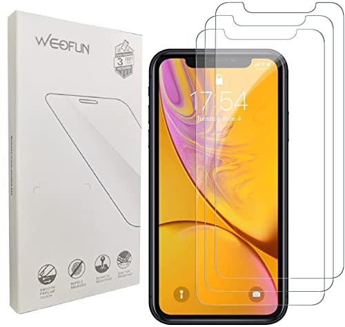 WEOFUN 3 Stück Schutzfolie Kompatibel mit iPhone XR/iPhone 11 [0.33mm, Anti-Kratzen, Anti Fingerprint, 9H Härte]