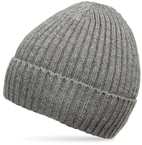 Caspar MU211 klassische Unisex Beanie Mütze Fischermütze, Farbe:grau, Größe:Einheitlich