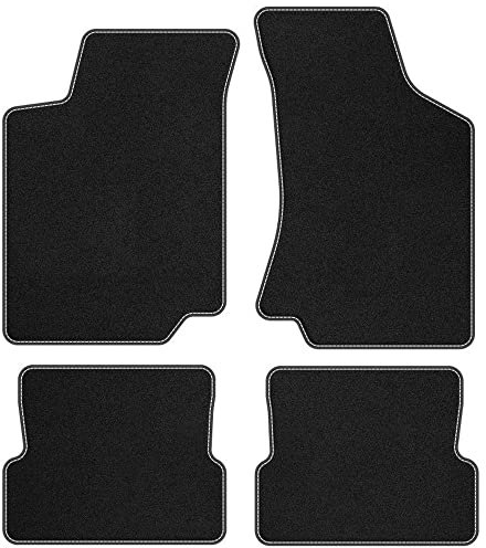 MOTOS Premium Velours-Fußmatten passend für Volkswagen Golf III 1991-1997 vor dem Facelift - Premium, Matt, Weiß fußmatten Auto - Erleben Sie neuen Fahrkomfort mit einem Automatten Satz für Ihr Auto