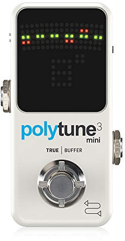 TC Electronic POLYTUNE 3 Kleiner Polyphoner Tuner mit Mehreren Stimmmodi und Integriertem BONAFIDE-PUFFER
