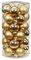 Magic Weihnachtskugeln Glas 4cm, 30 Stück Christbaumkugeln Deko Weihnachten Farbe: Brokat Gold