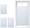 4 x Plissee Rollo ohne Bohren, Klemmfix zum Kleben, Faltrollo lichtdurchlässig, Faltstore weiß, BxH: 90 x 210 cm