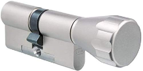 EVVA EPS Knaufzylinder mit 3 Schlüssel + Sicherungskarte, einzelschließend oder gleichschließend, Schließanlage, Zylinderschloss mit Knauf, Länge A:81 mm K:81 mm