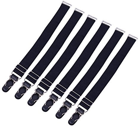 YiZYiF 6/2 Pezzi Giarrettiera Reggicalze Bretelle Sexy Sospensorio Cinturino Slittato per Coscia Reggicalze Antiscivolo e Cinturini Regolabili Clip Vintage in Metallo Set 6-A Taglia Unica