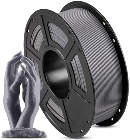 ANYCUBIC 1.75 mm PLA 3D-Druckerfilament, 3D Drucker PLA Filament 1kg 3D Filament, Filament 3d Druckmaterialien, Intelligente Identifikation, PLA Textur Grau
