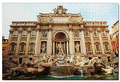 Italia Fontana de Trevi Roma Puzzle 1000 Piezas para Adultos Familia Rompecabezas Recuerdo Turismo Regalo