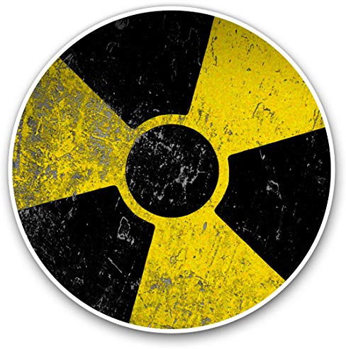 8950 Vinyl-Aufkleber, 10 cm, radioaktive Warnung Nuklear Tschernobyl, Aufkleber für Laptops, Tablets, Gepäck, Scrapbooking, Kühlschränke, 2 Stück