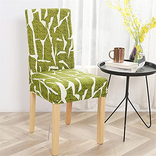 Universal Stuhlhussen Set Abstrakt Stuhlbezug Sitz Stretch Beschützer, Treer Abnehmbare Waschbar Stretch Stuhlhussen Für Stuhl Esszimmer Party Bankett Stuhldekoration (Grün,1 Stück)