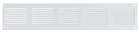 Steinberg14 Lüftungsgitter 500x100 mm - Weiß Metall Belüftungsgitter mit Insektenschutz - Abluftgitter für Wand und Decke - Lüftungsabdeckung für Innen und Außen - Insektenschutzgitter