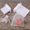 HERZWILD 100 Stück Organzasäckchen weihnachten Organzasäckchen Weiß Organzabeutel Säckchen Geschenkbeutel Säckli organzasäckchen klein (7x9)